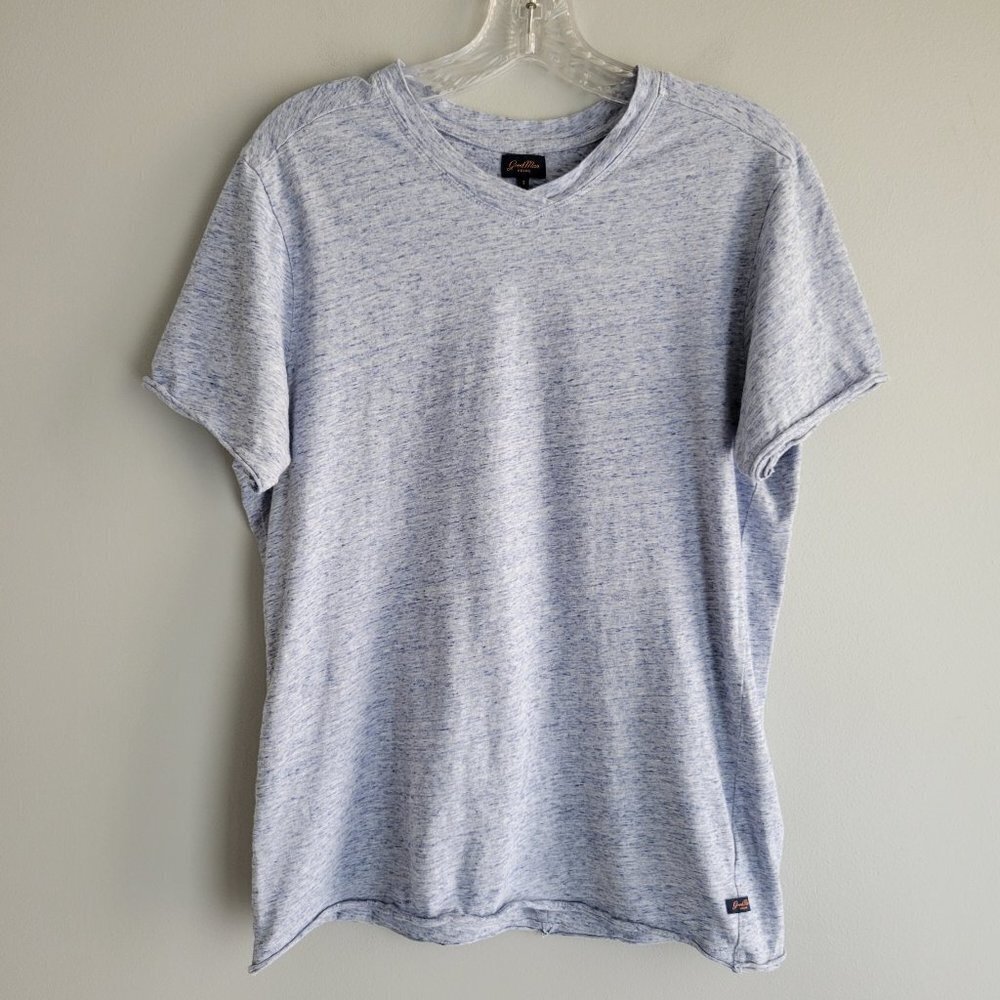 Good Man Brand Short Sleeve T-Shirt-Light Grey with V-Neck - Picture 1 of 7